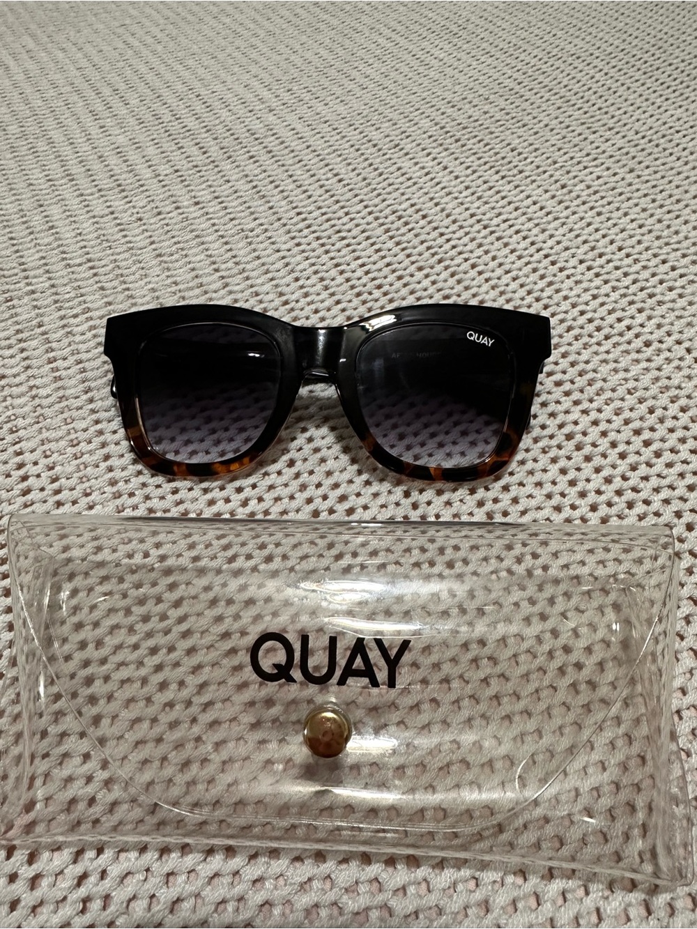 Quay Australia Black and Tortoiseshell Gradient Lens Sunglasses